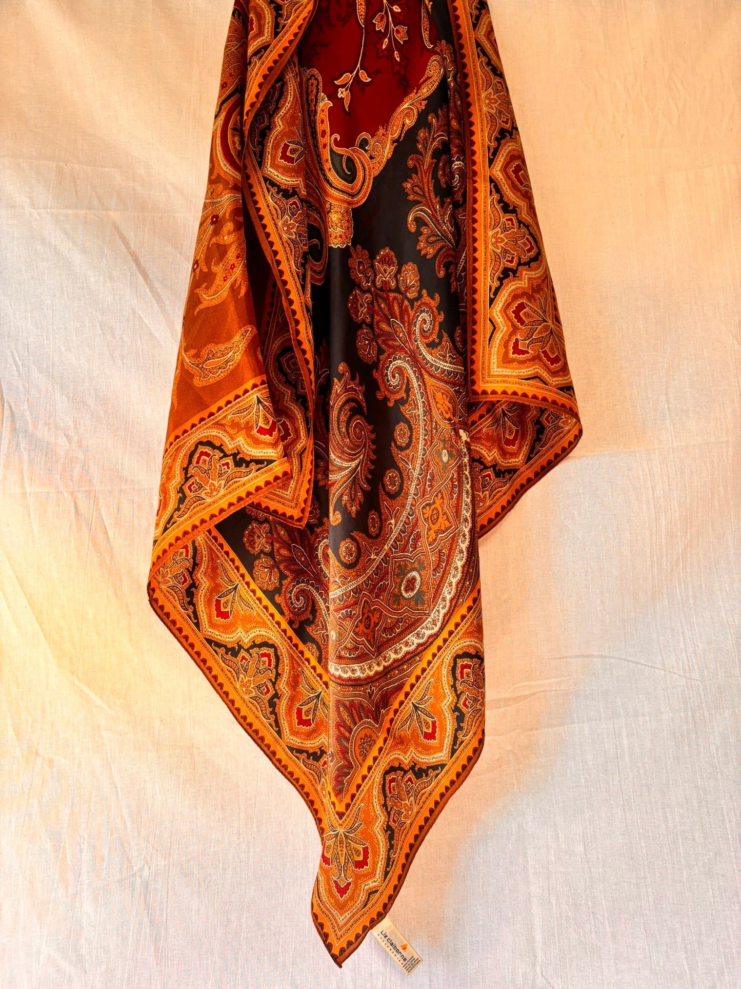 Vintage Liz Claiborne Silk Scarf – Paisley Print (80cm) - I'd Wear That
