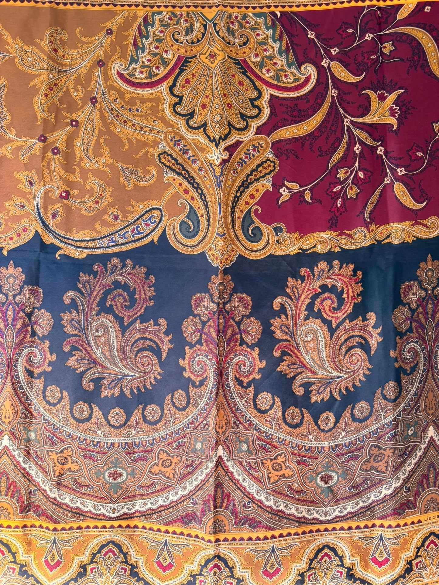 Vintage Liz Claiborne Silk Scarf – Paisley Print (80cm) - I'd Wear That