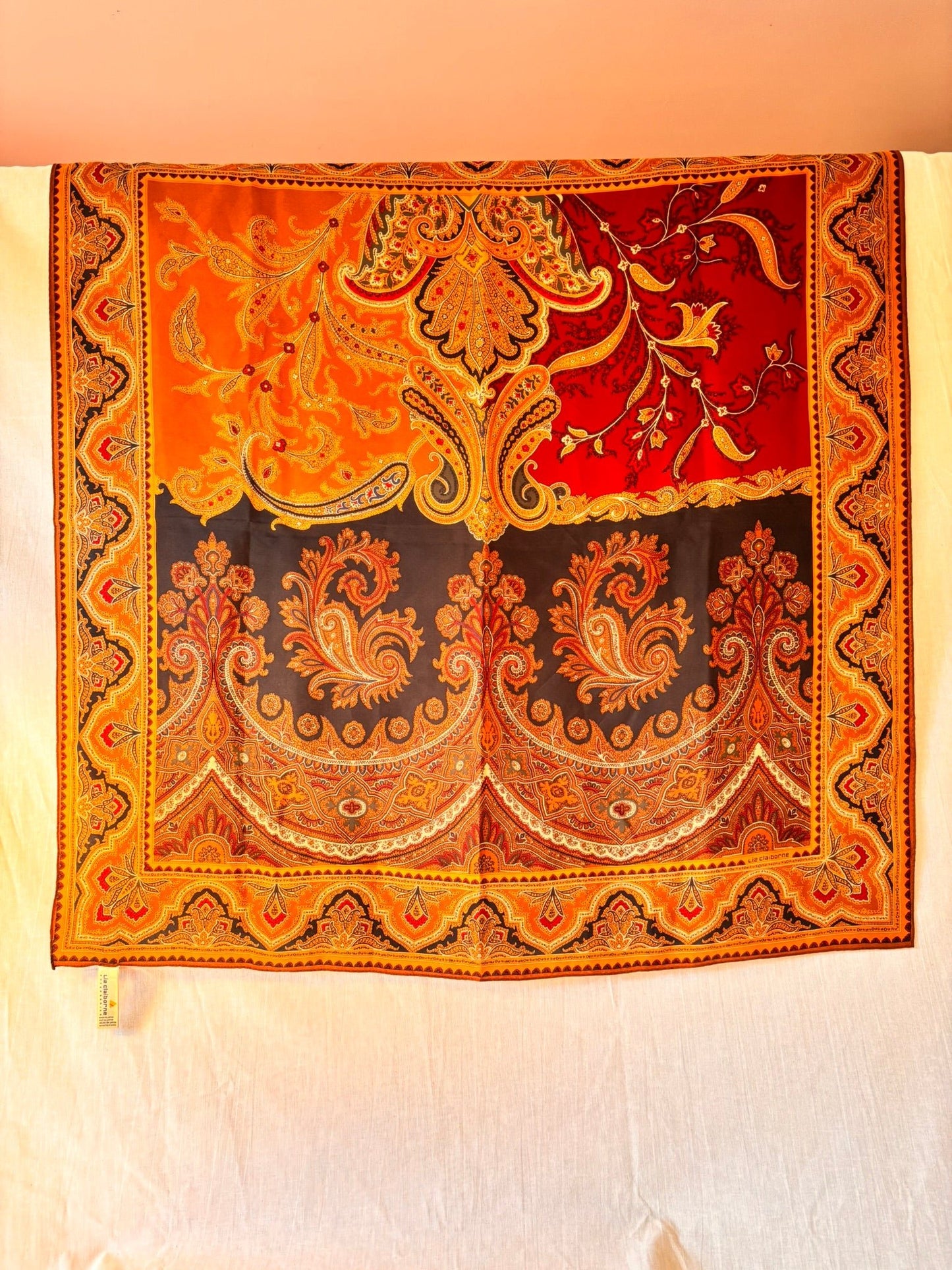 Vintage Liz Claiborne Silk Scarf – Paisley Print (80cm) - I'd Wear That
