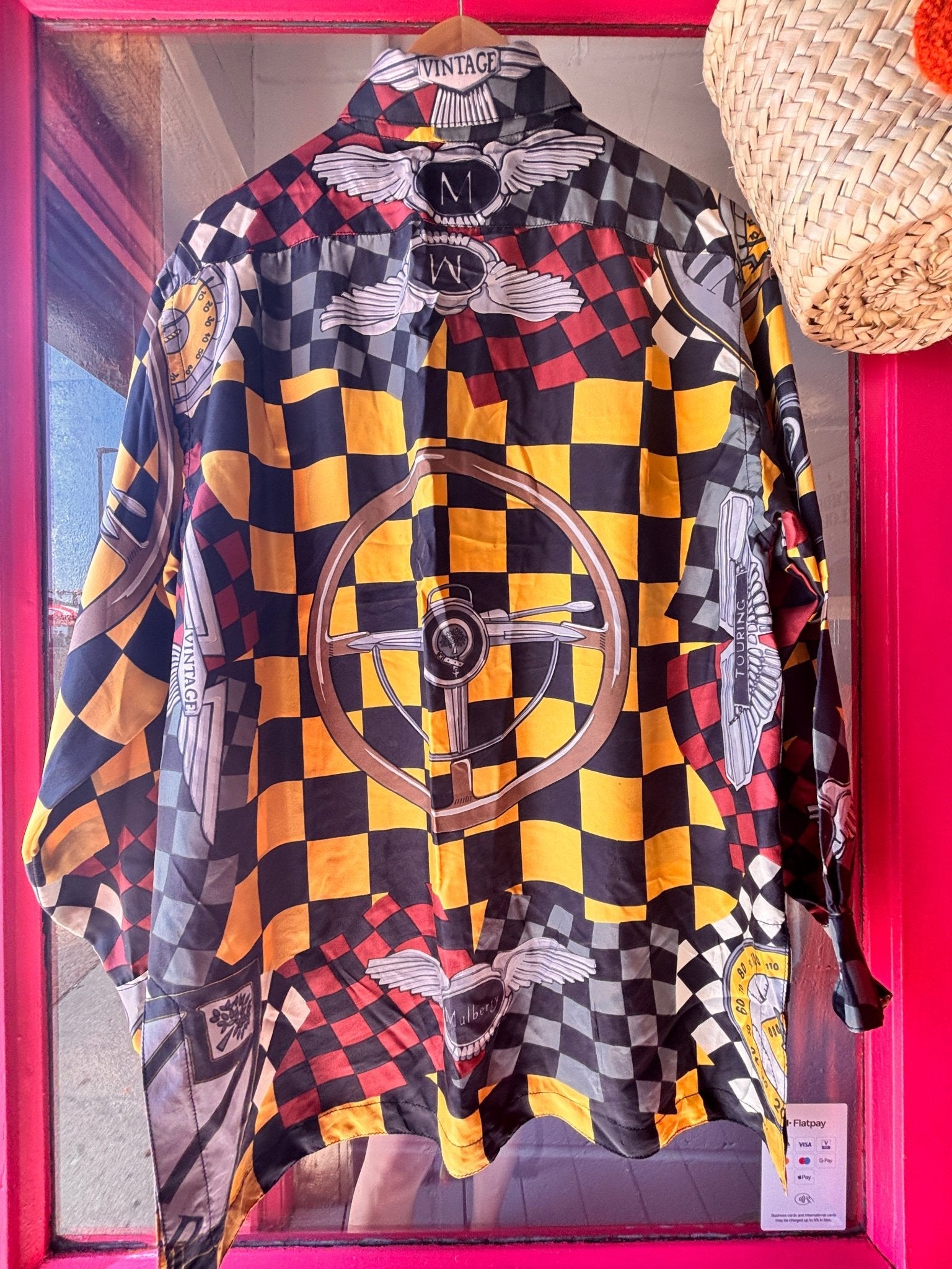 Vintage Mulberry Silk Motorsport Print Shirt - I'd Wear That