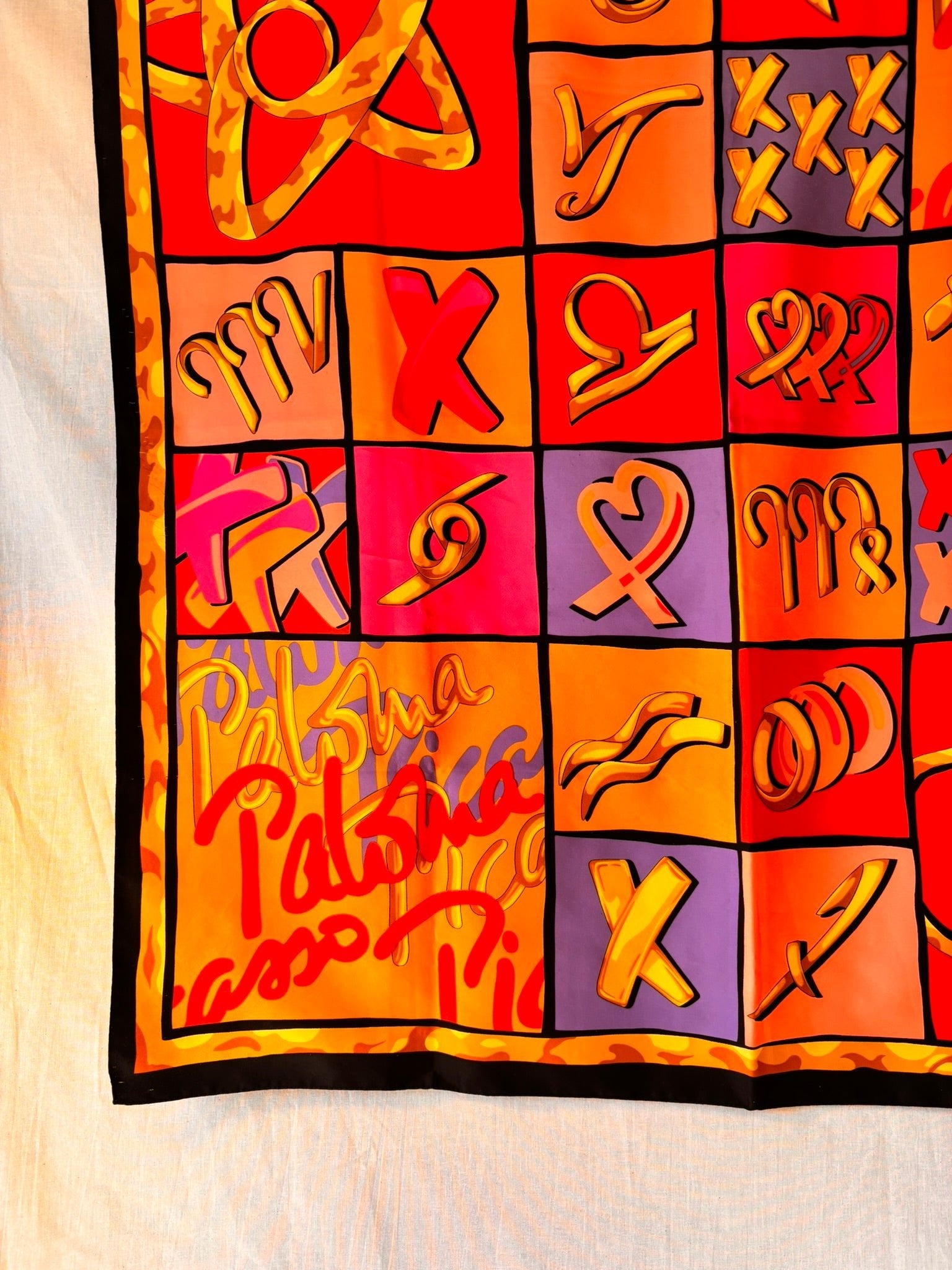 Vintage Paloma Picasso Zodiac Scarf – 90cm - I'd Wear That