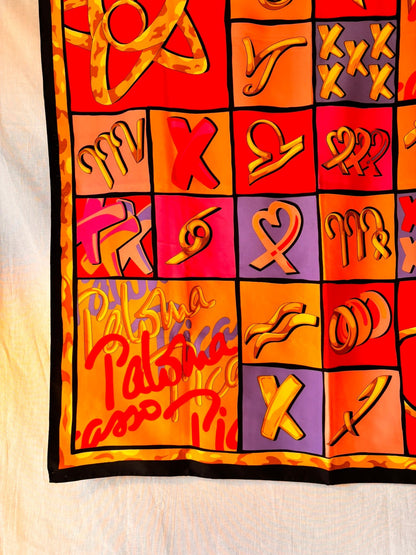 Vintage Paloma Picasso Zodiac Scarf – 90cm - I'd Wear That