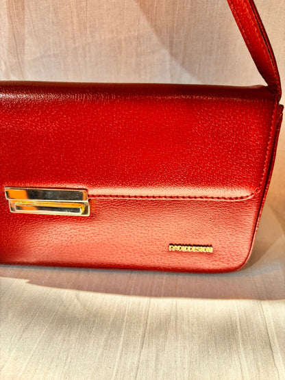 Vintage Red Leather Clutch by Paolo Design | Spanish Designer - I'd Wear That