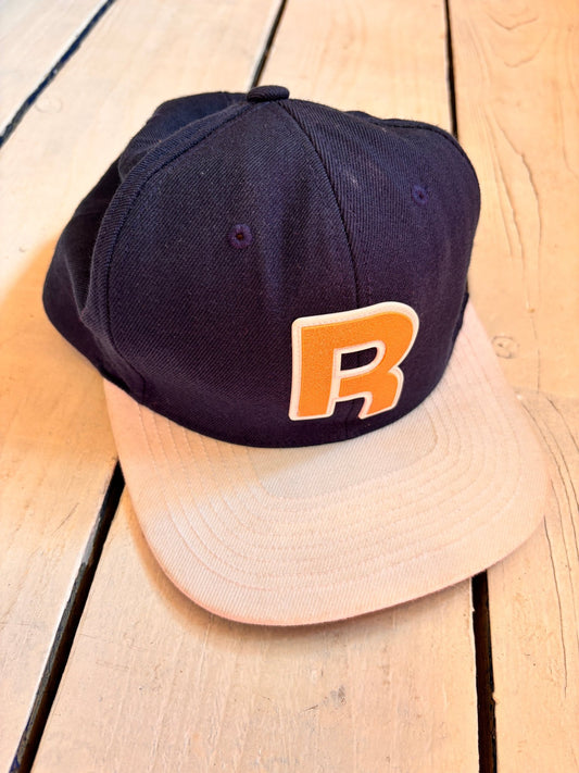Vintage Reebok Classic Wool Baseball Cap | Navy & Cream Snapback | Y2K Streetwear - I'd Wear That