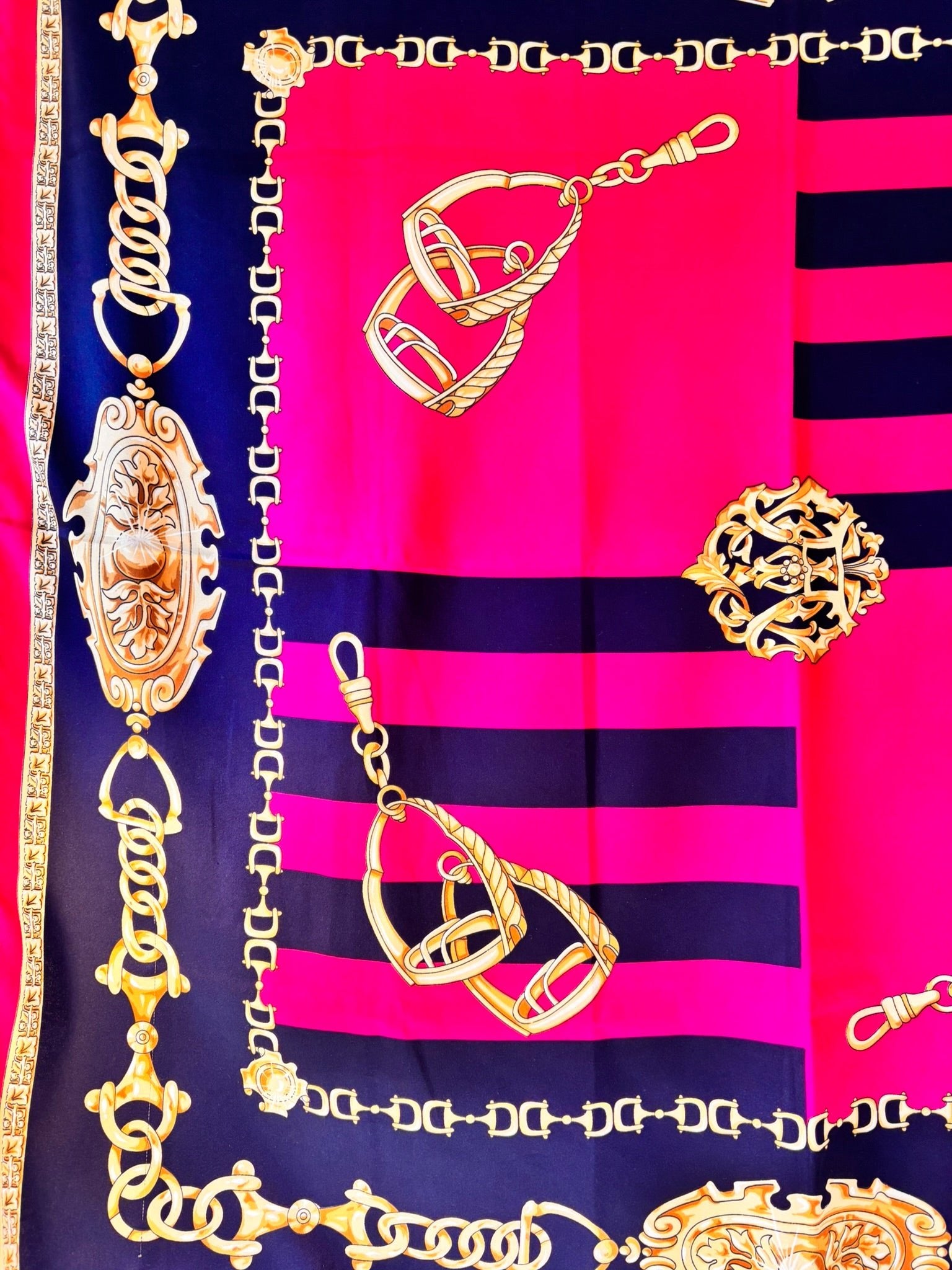 Vintage Viyella Equestrian Print Scarf – 90cm - I'd Wear That