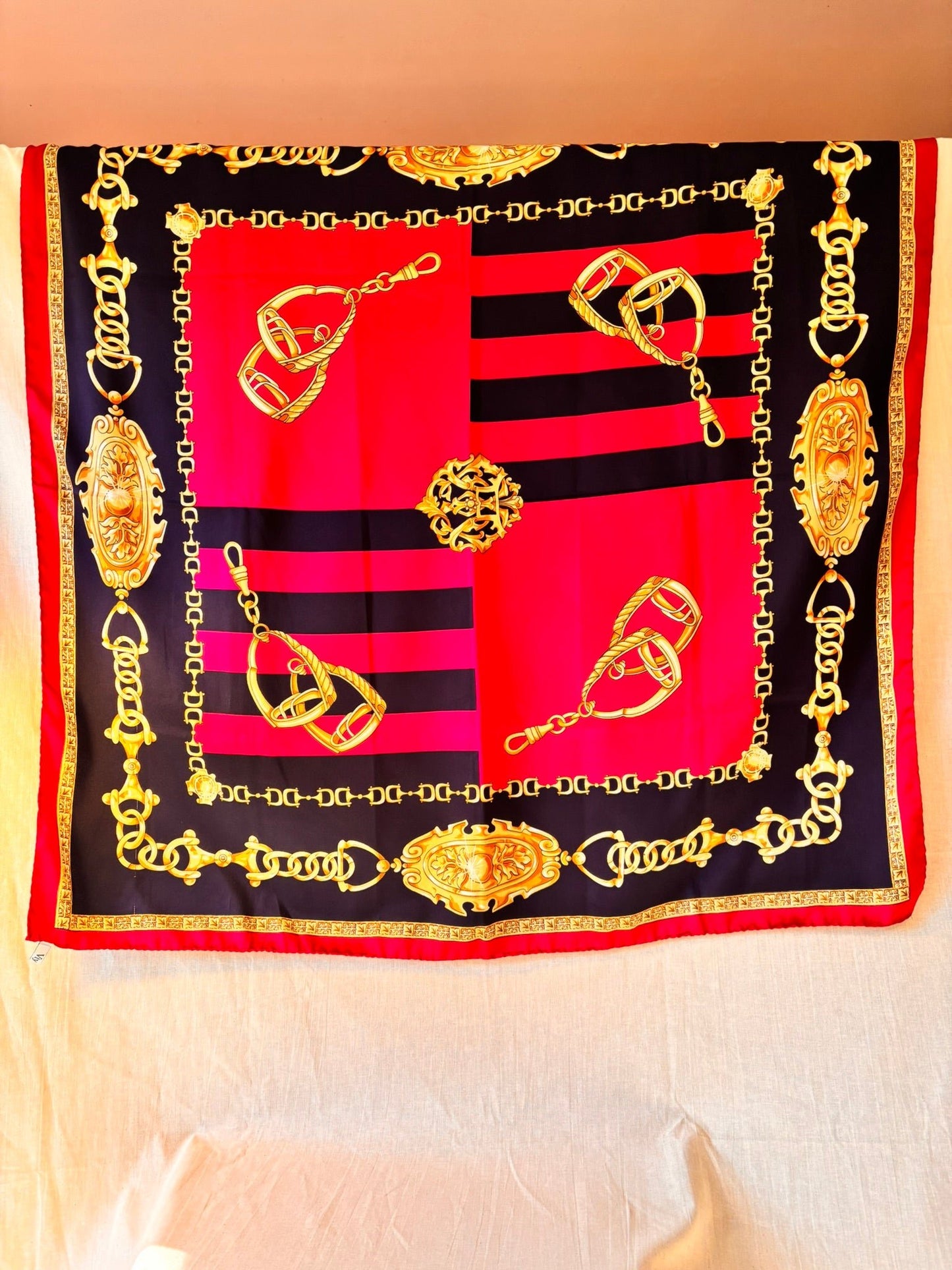 Vintage Viyella Equestrian Print Scarf – 90cm - I'd Wear That