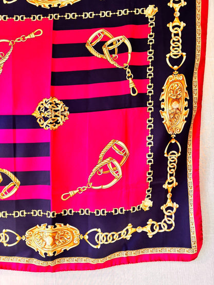 Vintage Viyella Equestrian Print Scarf – 90cm - I'd Wear That