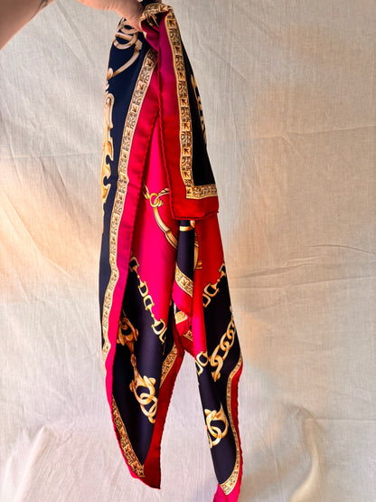 Vintage Viyella Equestrian Print Scarf – 90cm - I'd Wear That